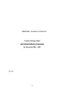 GRENADA – E C Country Strategy Paper and National Indicative Programme