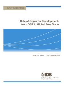 Rule of Origin for Development: from GSP to Global Free Trade