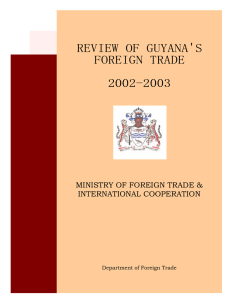 MINISTRY OF FOREIGN TRADE &amp; INTERNATIONAL COOPERATION Department of Foreign Trade