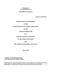 Document of The World  Bank  Group Report No. 24073-GUA