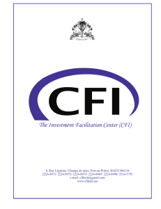 The Investment Facilitation Center (CFI)