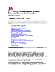 Doing Business In Jamaica: A Country Commercial Guide for U.S. Companies