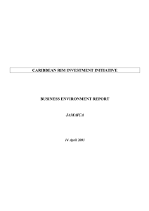 CARIBBEAN RIM INVESTMENT INITIATIVE  BUSINESS ENVIRONMENT REPORT JAMAICA