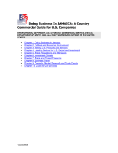 Doing Business In JAMAICA: A Country Commercial Guide for U.S. Companies