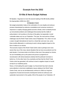 Excerpts from the 2002 St Kitts &amp; Nevis Budget Address