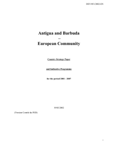 Antigua and Barbuda – European Community DEV/051/2002-EN