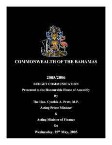 COMMONWEALTH OF THE BAHAMAS 2005/2006