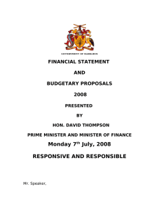 Monday 7 July, 2008 RESPONSIVE AND RESPONSIBLE FINANCIAL STATEMENT