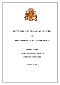 ECONOMIC AND FINANCIAL POLICIES OF THE GOVERNMENT OF BARBADOS