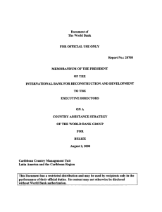 Document  of The  World  Bank Report  No.: 20708