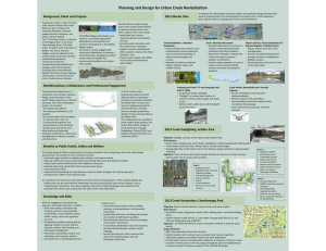 Planning and Design for Urban Creek Revitalization Background, Client and Purpose 2012 Master Plan