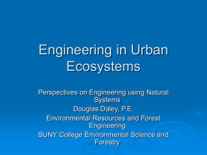 Engineering in Urban Ecosystems
