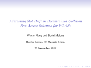 Addressing Slot Drift in Decentralized Collision Free Access Schemes for WLANs