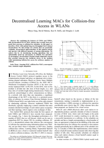 Decentralised Learning MACs for Collision-free Access in WLANs