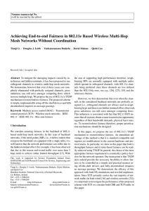 Achieving End-to-end Fairness in 802.11e Based Wireless Multi-Hop