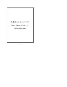 Is Entropy Guesswork? David Malone (CNRI DIT) 19 December 2001 1