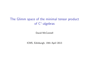 The Glimm space of the minimal tensor product of C -algebras ∗