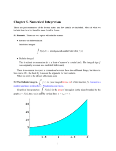 Chapter 5. Numerical Integration