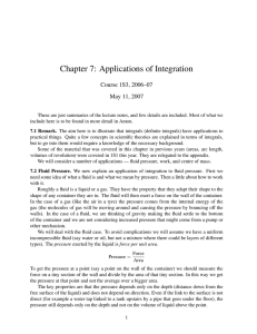 Chapter 7: Applications of Integration Course 1S3, 2006–07 May 11, 2007