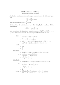 2E2 Tutorial sheet 2 Solutions [Wednesday November 1st, 2000]