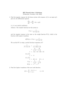 2E2 Tutorial sheet 4 Solutions [Wednesday November 15th, 2000]