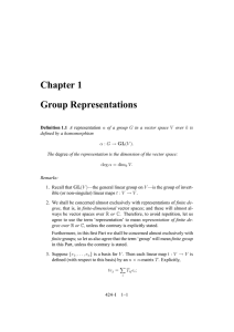 Chapter 1 Group Representations