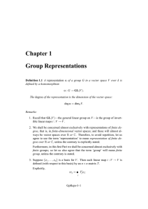 Chapter 1 Group Representations