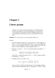 Chapter 1 Linear groups