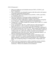 FCH 532 Homework 5  BLAST algorithms?