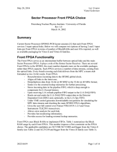 Sector Processor Front FPGA Choice