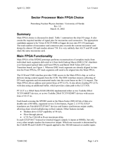 Sector Processor Main FPGA Choice