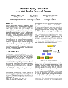 Interactive Query Formulation over Web Service-Accessed Sources