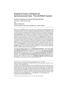 Graphical Query Interfaces for Semistructured Data: The QURSED System