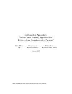 Mathematical Appendix to &#34;What Causes Industry Agglomeration? Evidence from Coagglomeration Patterns&#34;