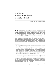 M Limits on Interest Rate Rules in the IS Model