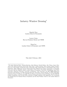 Industry Window Dressing