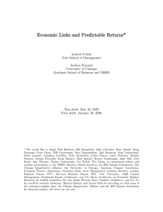 Economic Links and Predictable Returns*