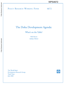 The Doha Development Agenda: P R W