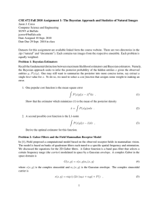 CSE 672 Fall 2010 Assignment 1: The Bayesian Approach and...