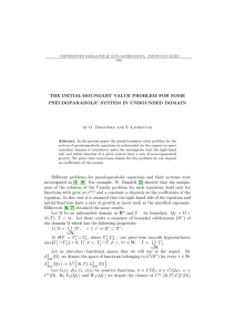 THE INITIAL-BOUNDARY VALUE PROBLEM FOR SOME PSEUDOPARABOLIC SYSTEM IN UNBOUNDED DOMAIN