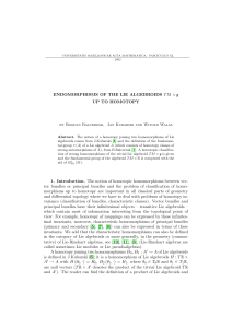 ENDOMORPHISMS OF THE LIE ALGEBROIDS T M × g