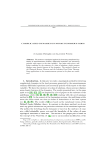 COMPLICATED DYNAMICS IN NONAUTONOMOUS ODE S