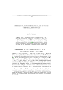 PLURIREGULARITY IN POLYNOMIALLY BOUNDED O–MINIMAL STRUCTURES by W. Ple´ sniak