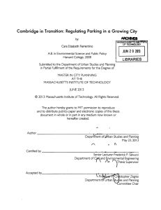 Cambridge  in Transition:  Regulating  Parking  in... ARCH_ by JUN