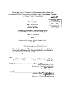 Social  Marketing,  Financial,  and Regulatory  Mechanisms ... Adoption  of Water Conservation  and  Stormwater ...