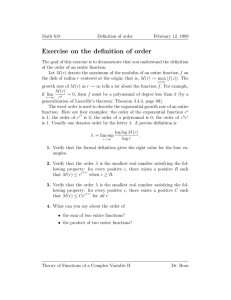 Exercise on the definition of order