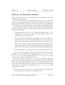 Exercise on Riemann surfaces