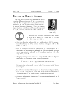 Exercise on Runge’s theorem