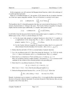 Math 618 Assignment 5 Due February 17, 2011