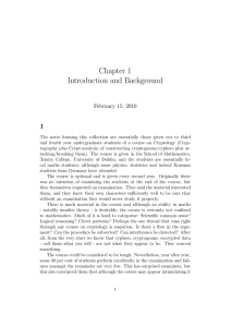 Chapter 1 Introduction and Background 1 February 15, 2010